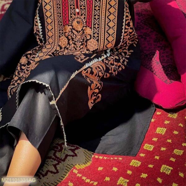 2 Pcs Embroidered Womens Stitched Suit