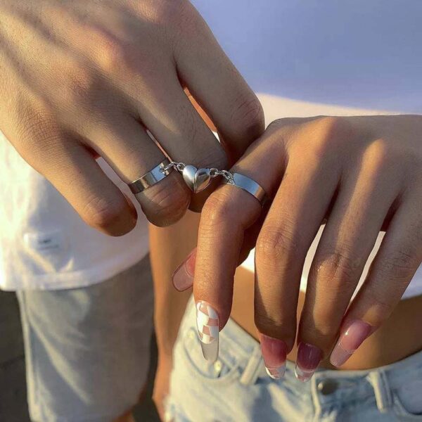 Trendy Magnetic Couple Rings