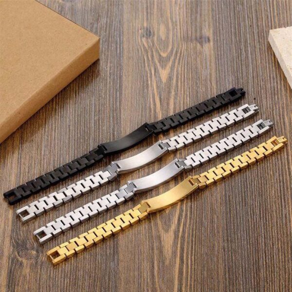 1 Pc Stainless Steel Modern Plain Chain Bracelet