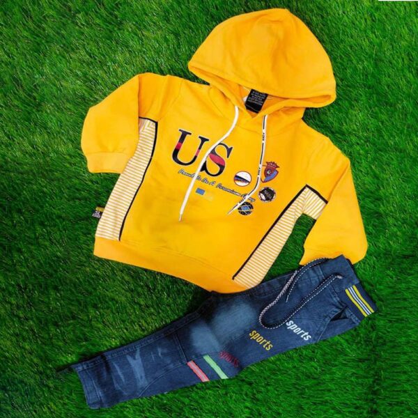 Kid's Stitched Terry Hoodie Set