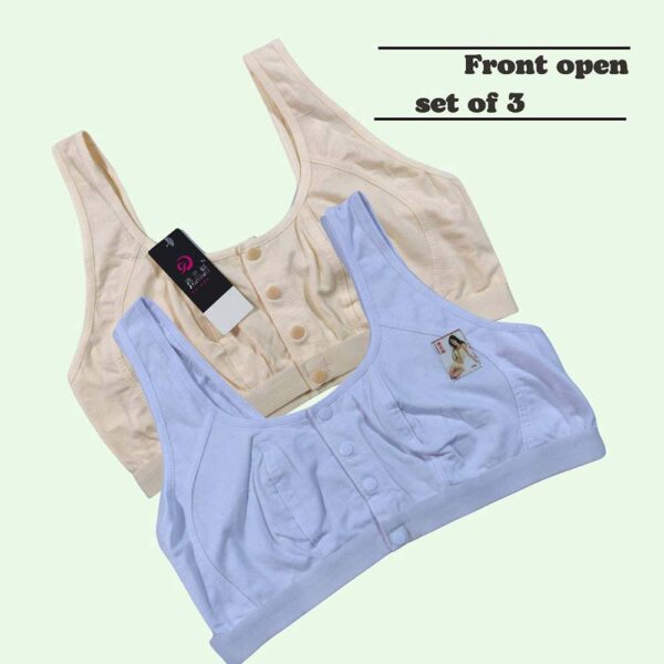 Pack Of 3 Front Open Bra